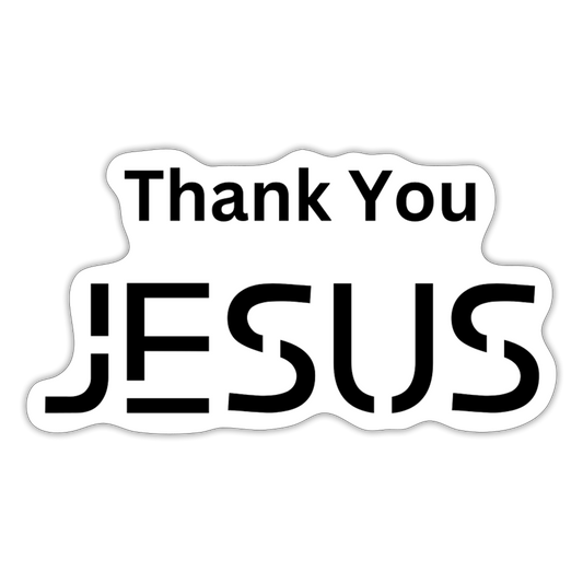 Sticker Thank you Jesus - Mattweiß