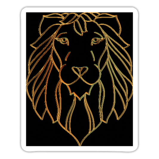 Sticker Lion. - Mattweiß