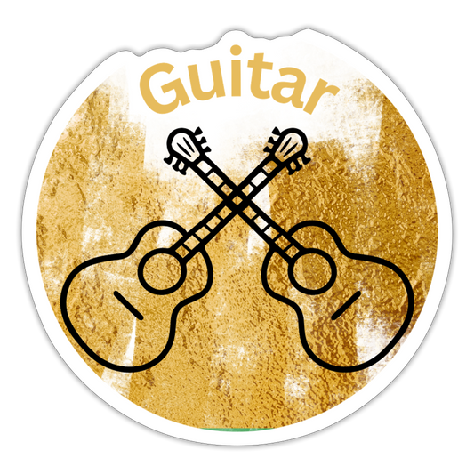 Sticker Guitar - Mattweiß