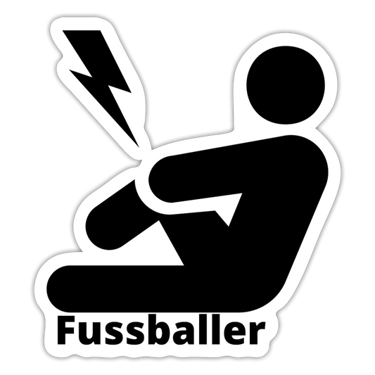 Sticker Fussballer - Mattweiß
