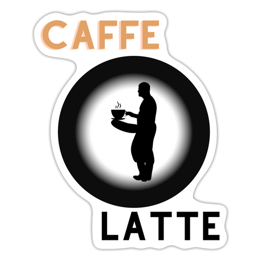 Sticker Caffe Latte - Mattweiß