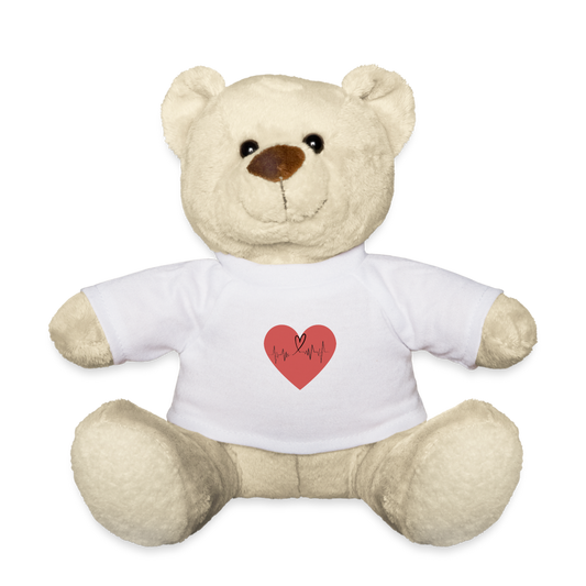 Teddy Heartbeat - weiß