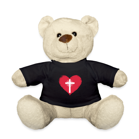 Teddy heart cross - Schwarz