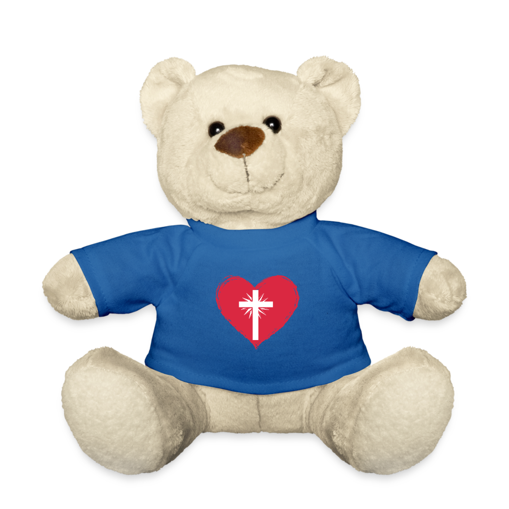 Teddy heart cross - Königsblau